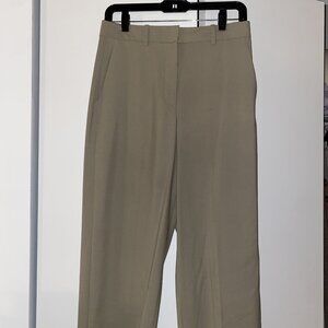 Theory straight-leg sage green pants